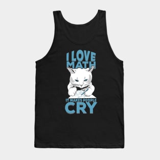 Funny Mathematics Cat Math Mathematician Gift Tank Top